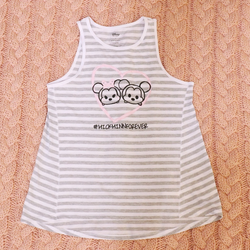 Disney Tsum Tsum Mickey and Minnie Striped Tank Top